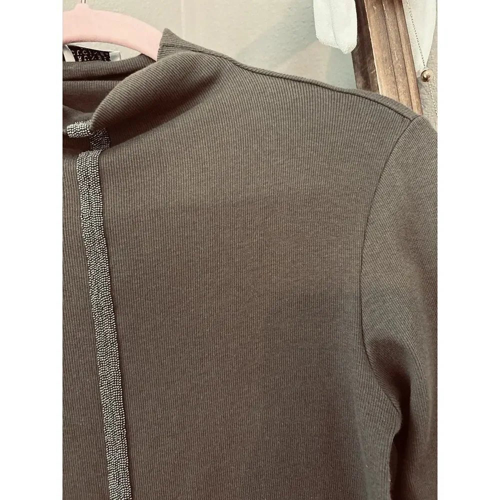 Brunello Cucinelli Long Sleeve Top Size M EUC Made in Italy Old Money - Picture 3 of 9